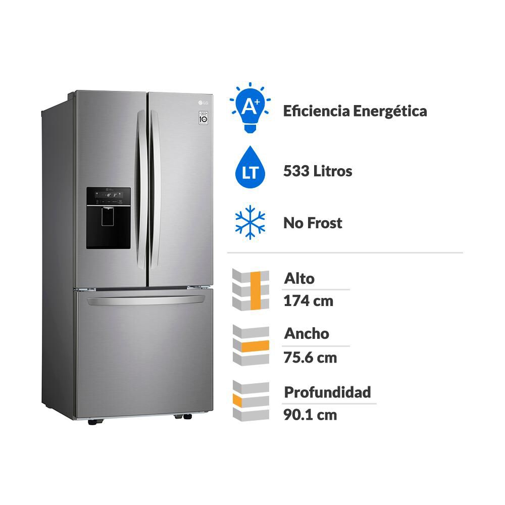 Refrigerador French Door LG LM22SGPK / No Frost / 533 Litros / A+ image number 1.0