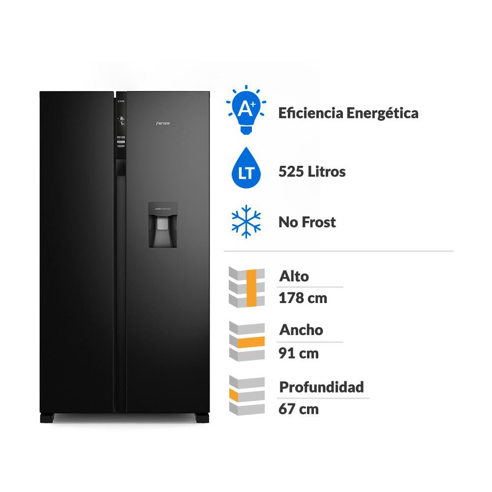 Refrigerador Side By Side Fensa SFX530B / No Frost / 525 Litros / A+ image number 1.0
