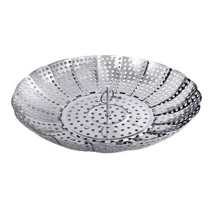 Vaporera Plegable Olla A Vapor Cesta Ajustable Para Cocina 23cm