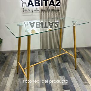Mesa De Bar Atlas Vidrio - Wood
