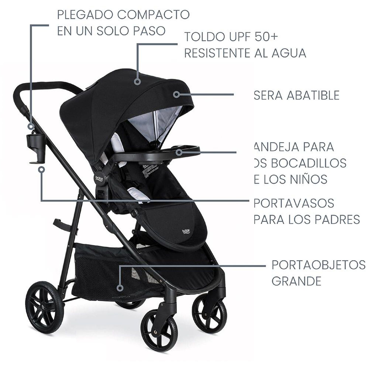 Coche Travel System Britax Brook Willow image number 4.0