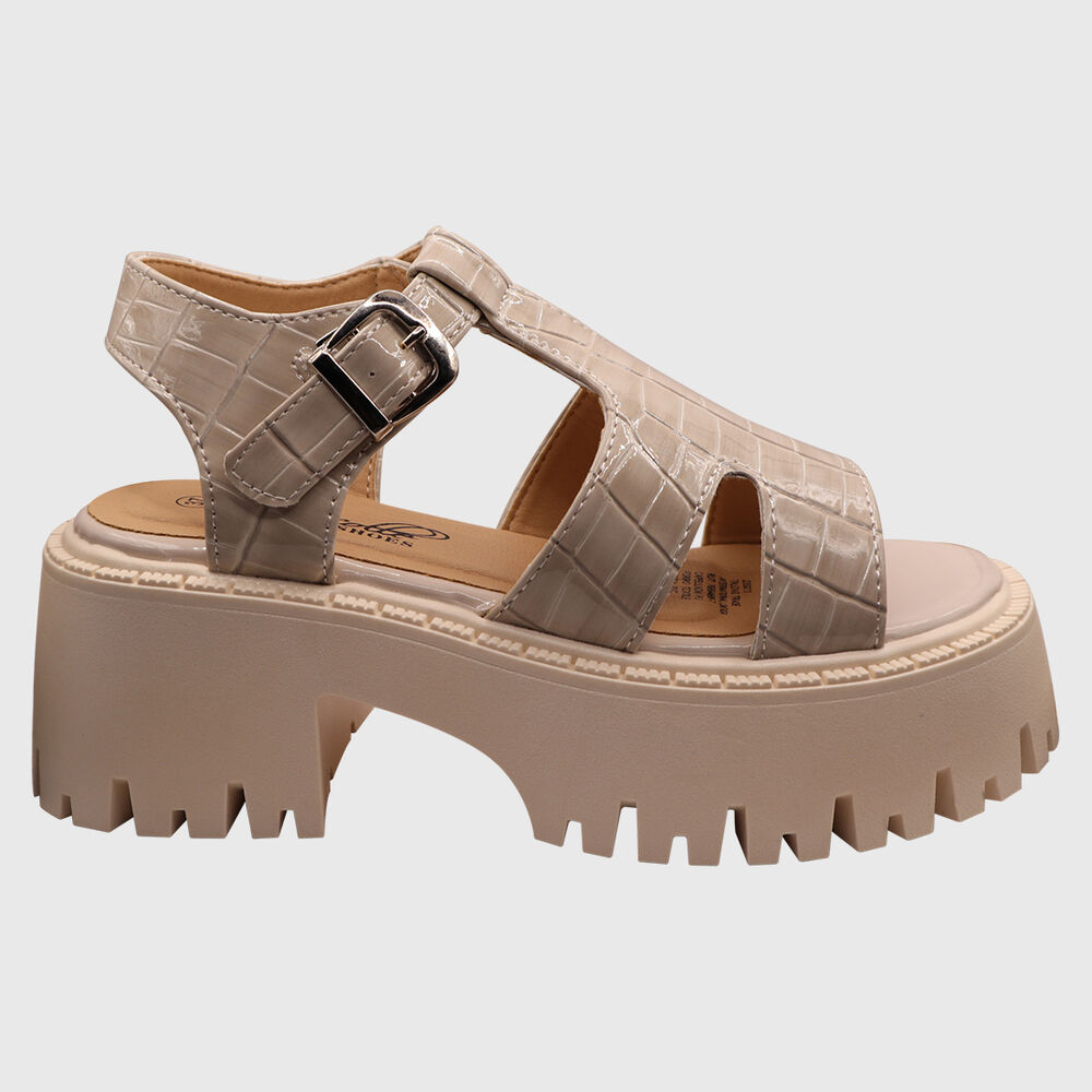 Sandalia Hebilla Charol Café image number 2.0