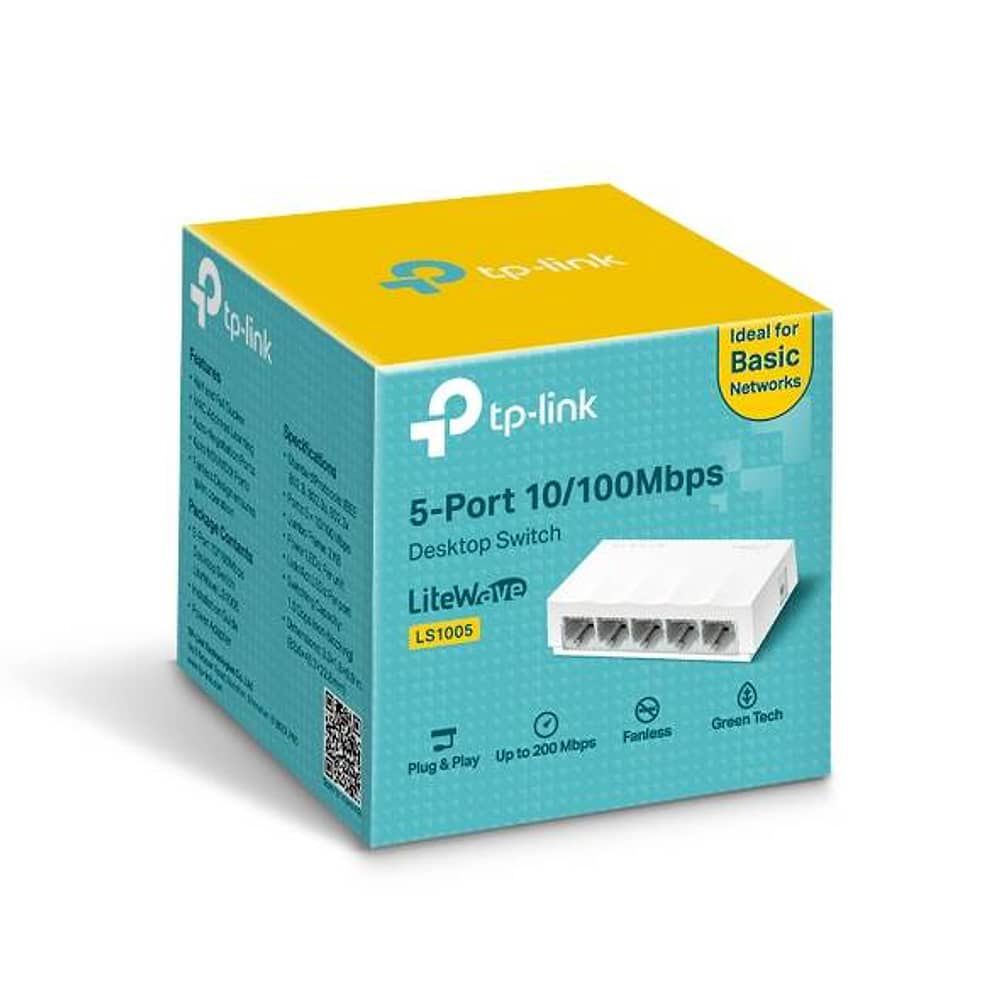 Switch De Escritorio Tp-link Ls1005, De 5 Puertos, A 10 / 100mbps image number 2.0