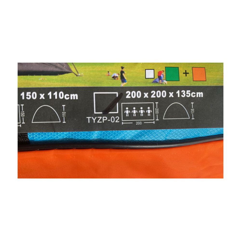 Carpa Automática Transportable Para 4 Personas Camping 200x200x135 Cm image number 3.0