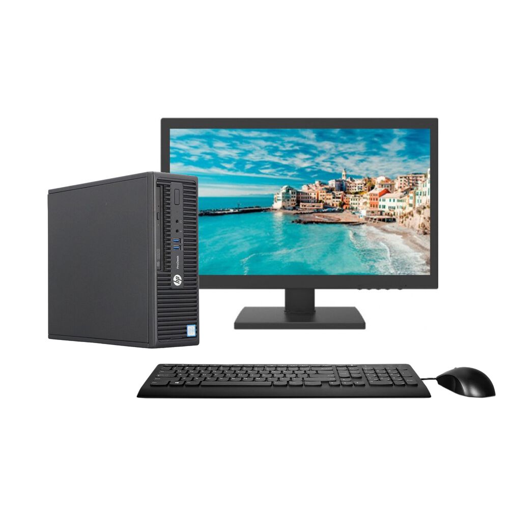 Kit Monitor + Pc Hp Prodesk 400 G3 Sff (i3-6ta 8gb 256gb Ssd) + Teclado & Mouse Reacondicionado Grado A image number 0.0