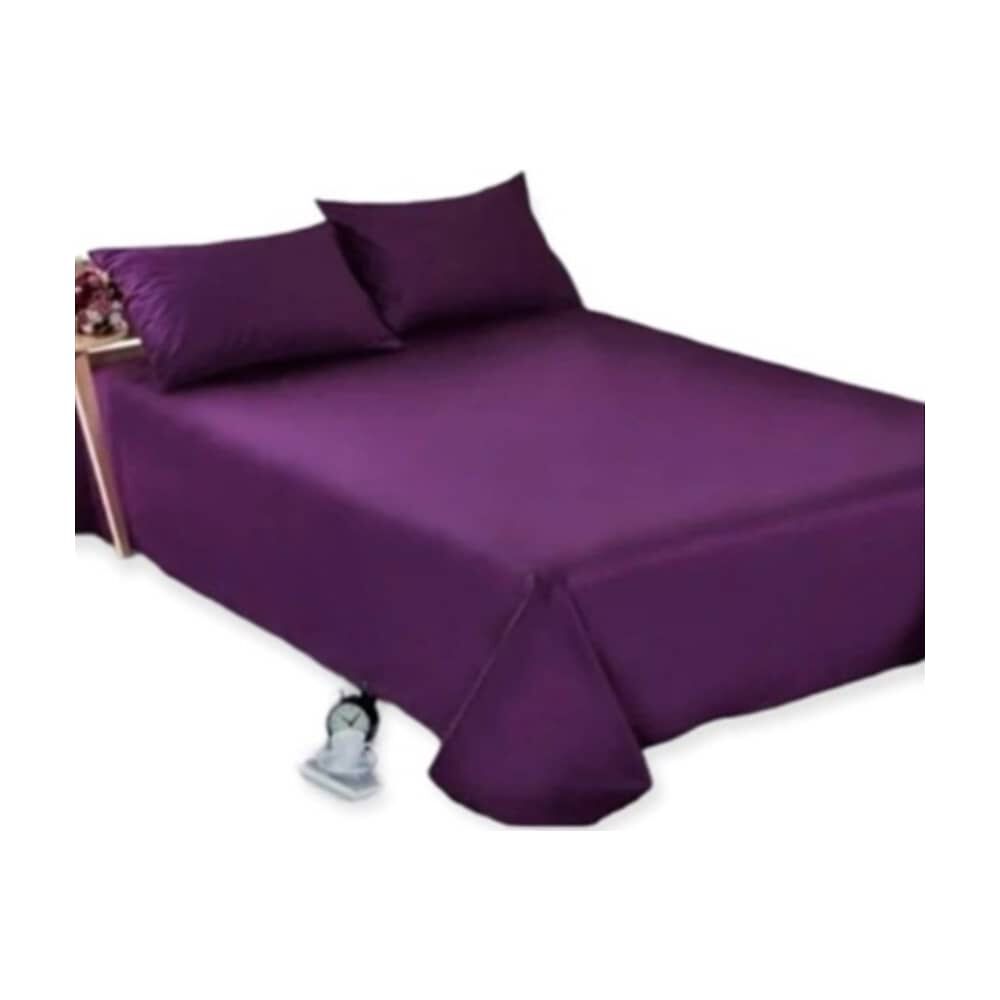 Juego De S&aacute;banas 1.5-188 Hilos Morado image number 1.0