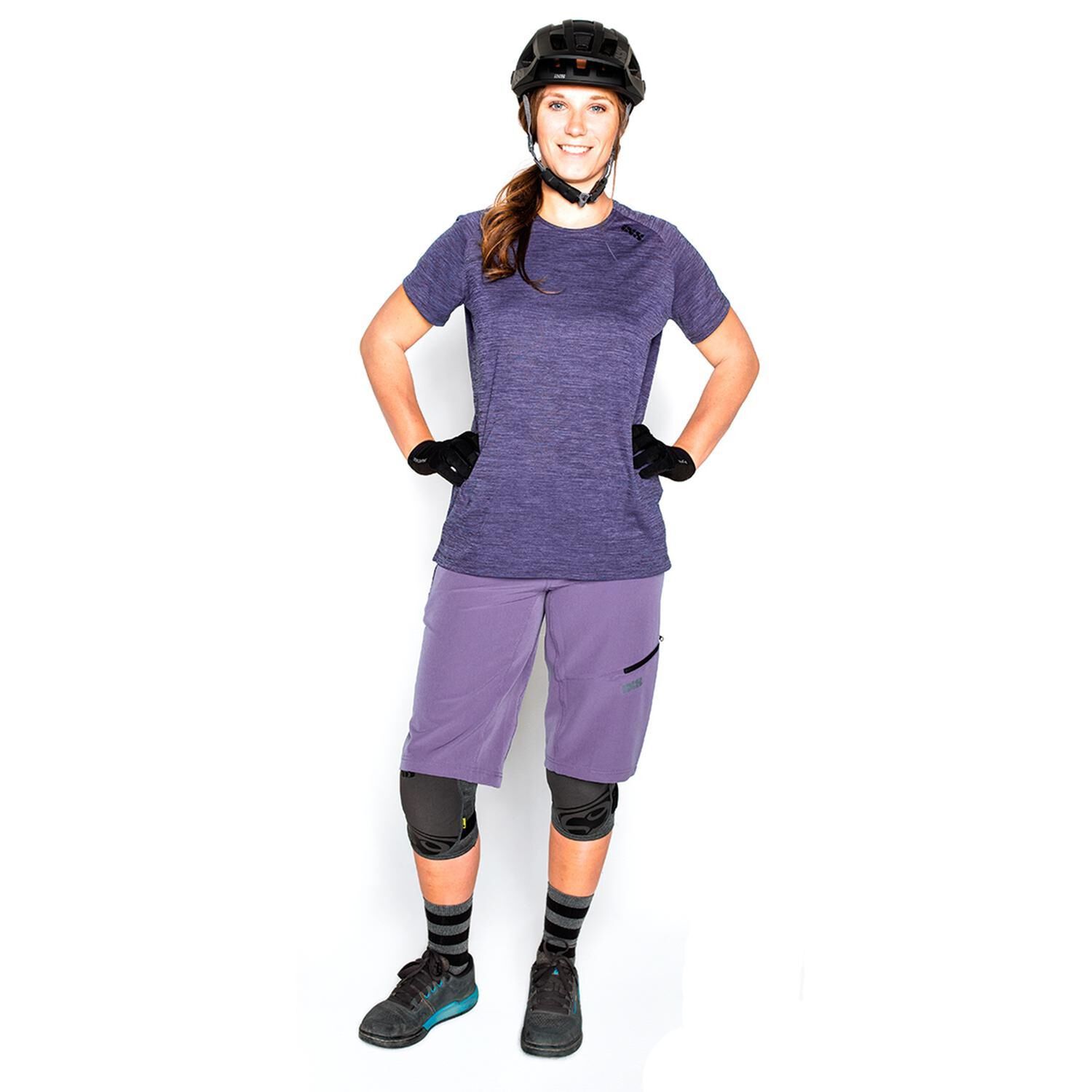 Jersey Ixs Manga Corta Mujer Flow X Raisin L 40eu image number 1.0