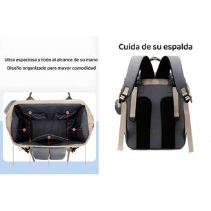 Mochila Maternal Impermeable Con Monedero Azul Lubabycas