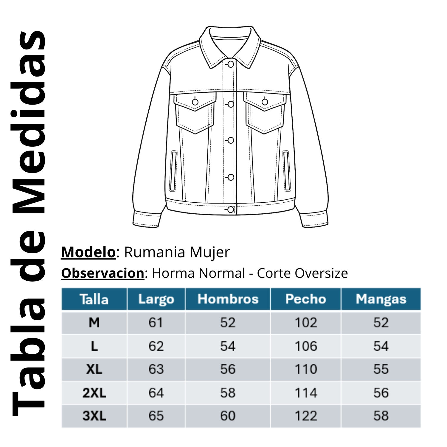 Chaqueta Mezclilla Oversize Mujer Rumania image number 2.0