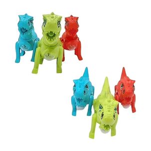 Pak De 3 Dino Caminante Luz Sonido Eco Bolsa