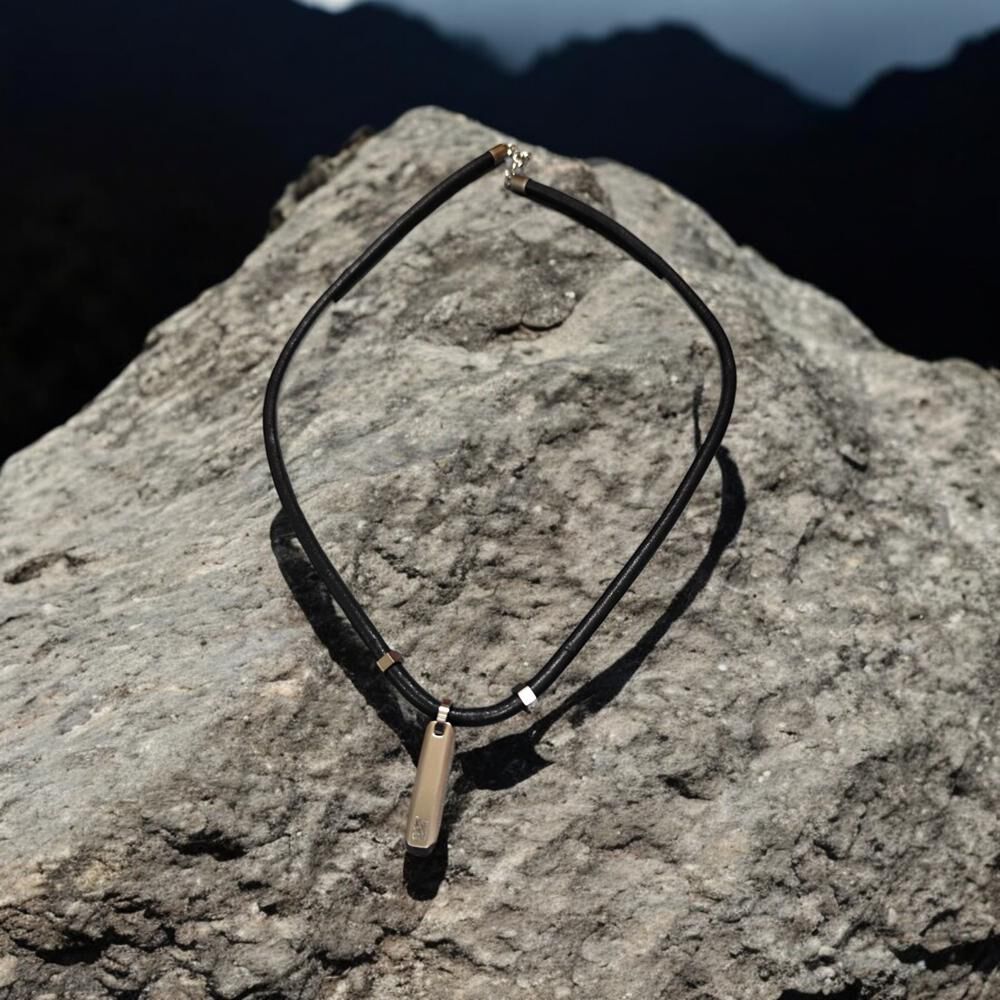 Cadena De Hombre Cat J005n10112 Plateado-negro image number 1.0