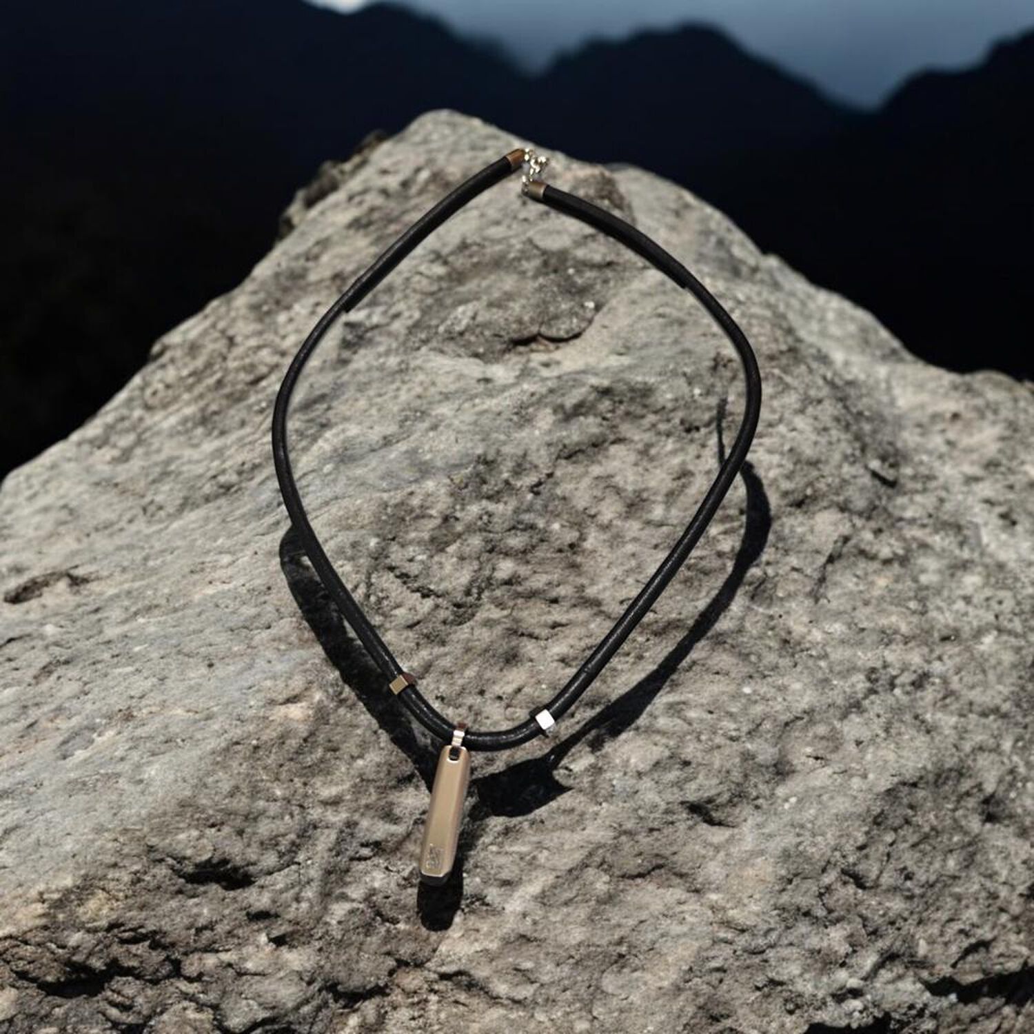 Cadena De Hombre Cat J005n10112 Plateado-negro image number 1.0
