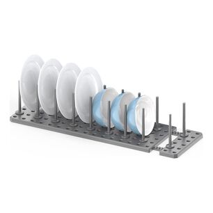 Estante Ajustable Drenaje Cocina Organizador Caj&oacute;n Gris