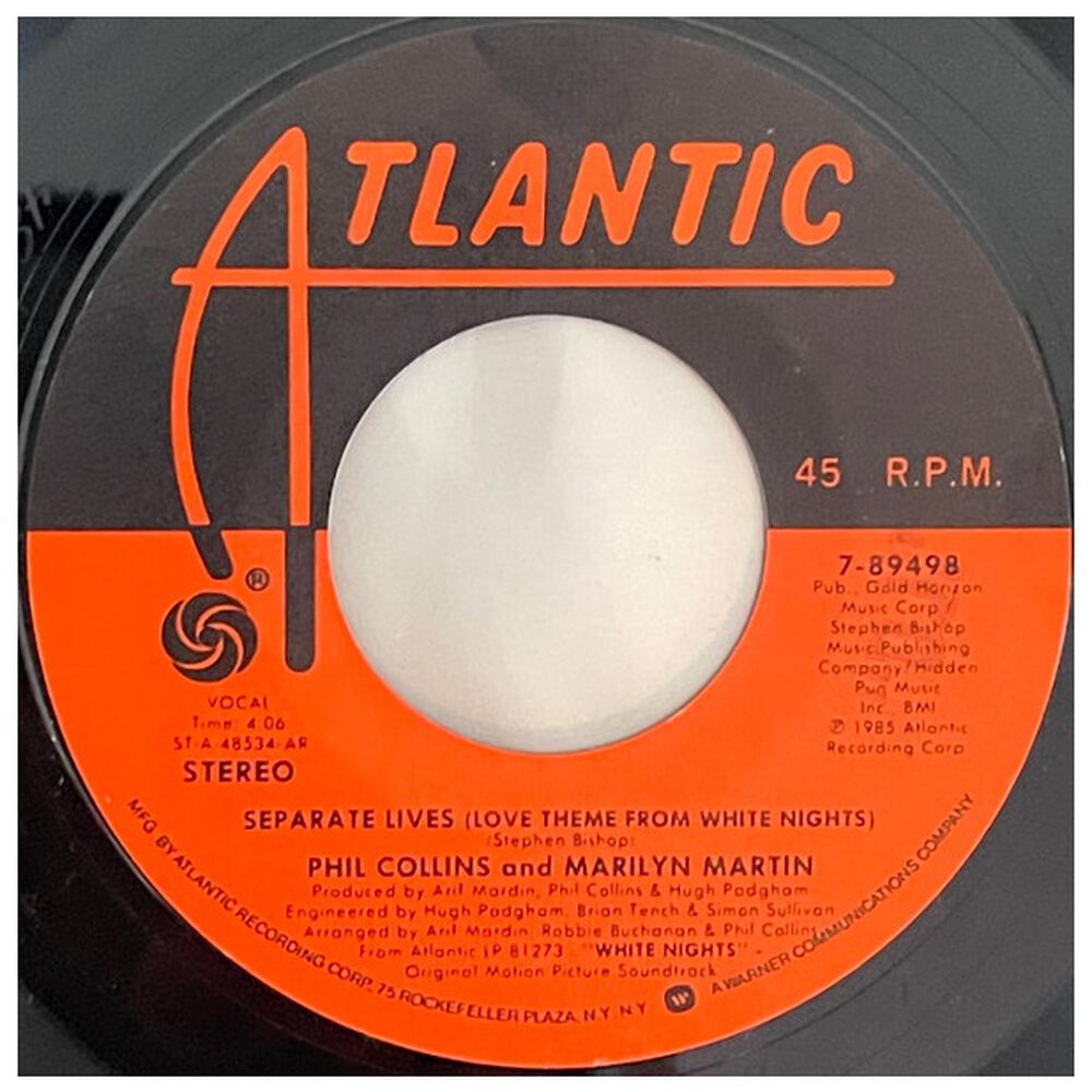 Phil Collins - Separate Lives | 7" Single Usado image number 2.0