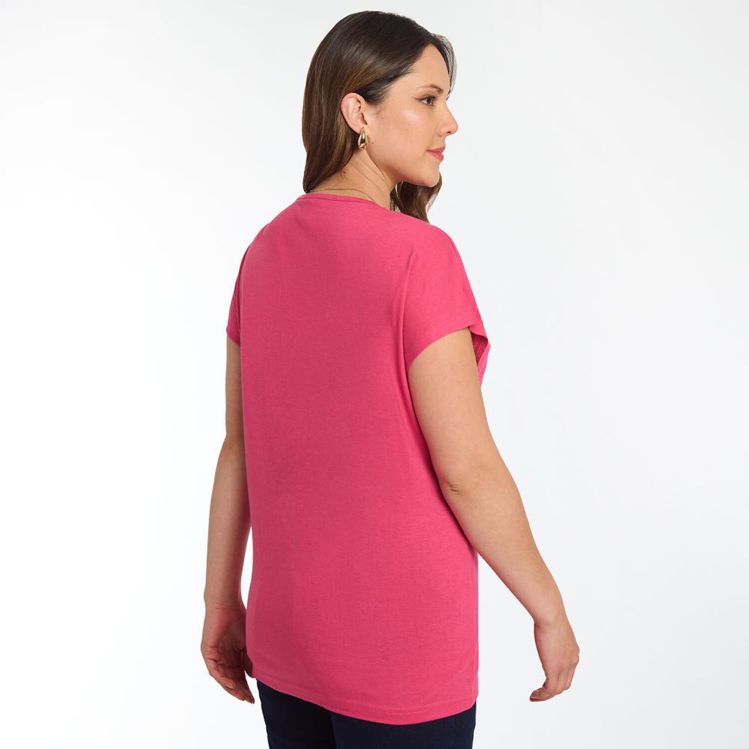 Polera Manga Corta Cuello Redondo Aplicaci&oacute;n Lace Mujer Sexy Large image number 3.0