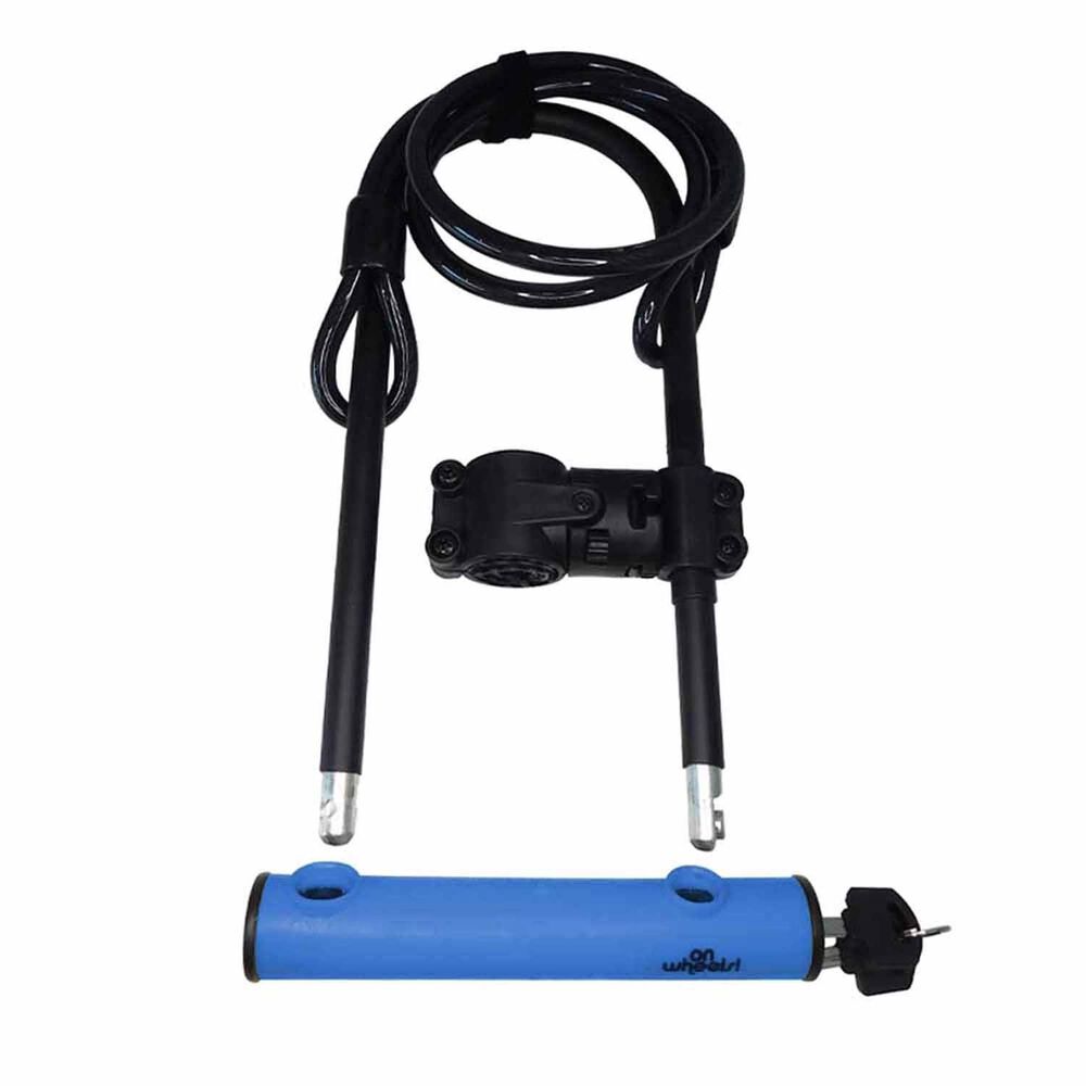 Candado U-lock Onwheels Largo Con Piola Y Soporte - Azul image number 3.0