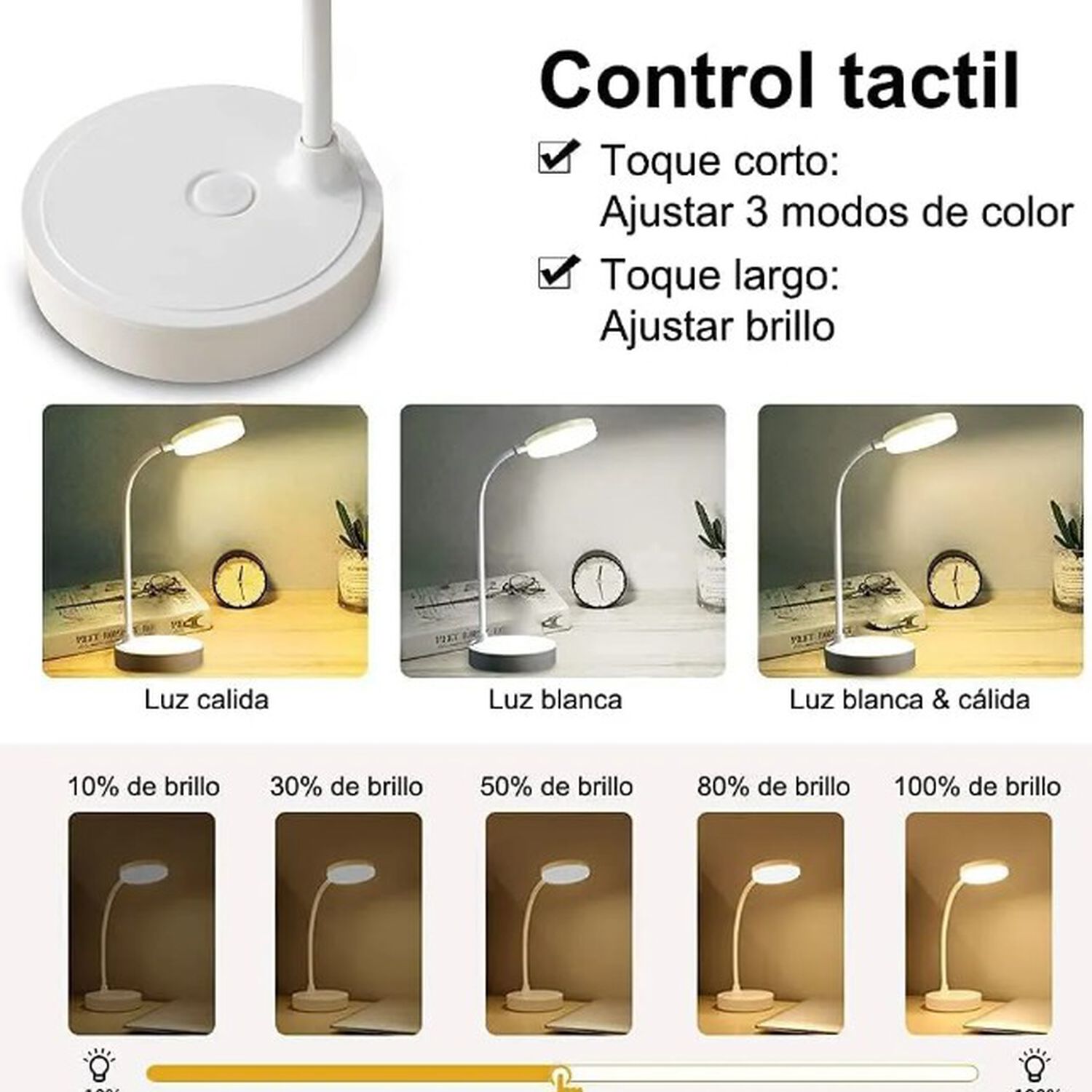 Lampara Led De Escritorio Recargable image number 2.0