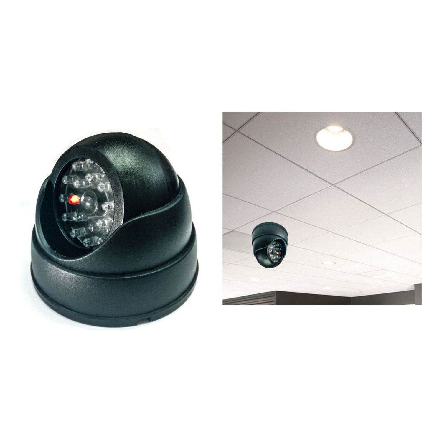 Pack 4 C&aacute;mara Vigilancia Falsa Con Luz Led Intermitente image number 1.0