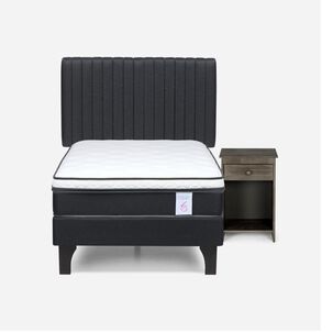 Cama Europea Rosen New Style 6 / 1.5 Plazas / Base Normal + Set De Maderas