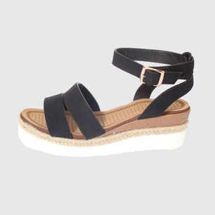 Sandalia Negro V&iacute;a Franca Art. 52108b30602black
