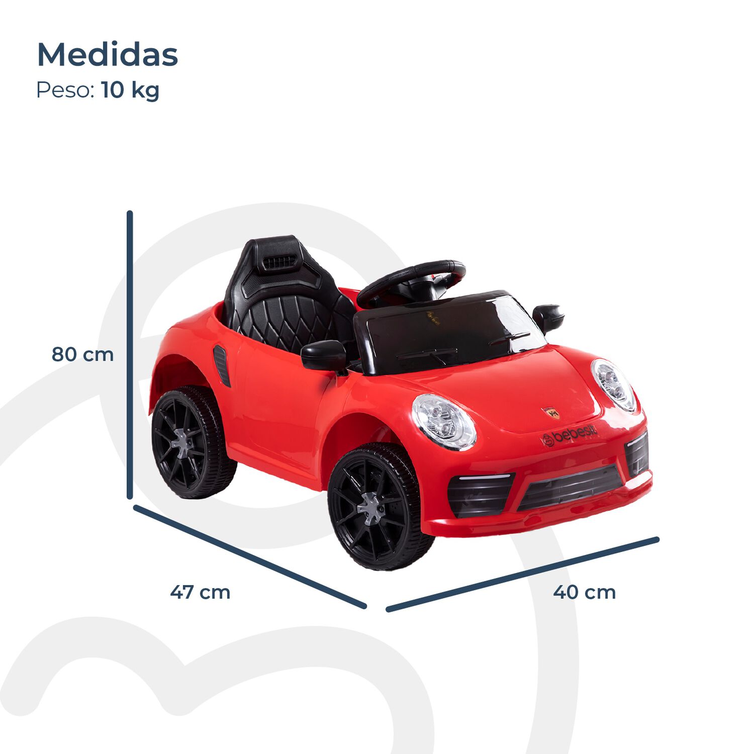 Auto Deportivo El&eacute;ctrico Race Rojo Bebesit image number 8.0