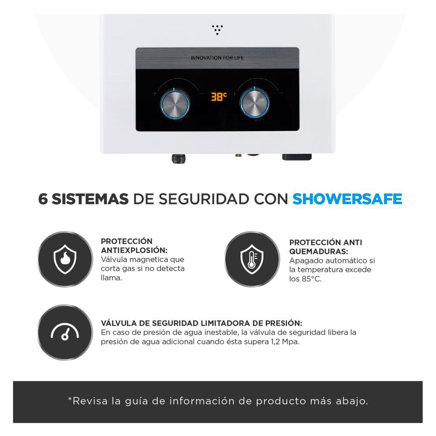 Calefont Midea MGWH10-20MDNCLW-GL / Gas Licuado / 10 Litros image number 5.0