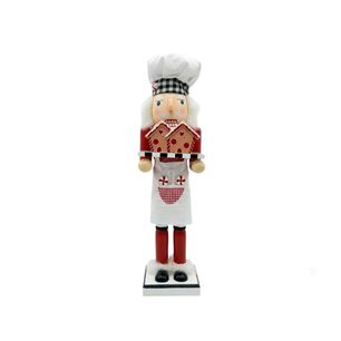 Cascanueces Pastelero De Madera Decorativo Navidad 39cm
