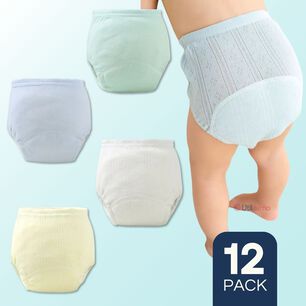 Pack 12 Calz&oacute;n Calzoncillo Ni&ntilde;o Entrenamiento Algod&oacute;n Cintura El&aacute;stica