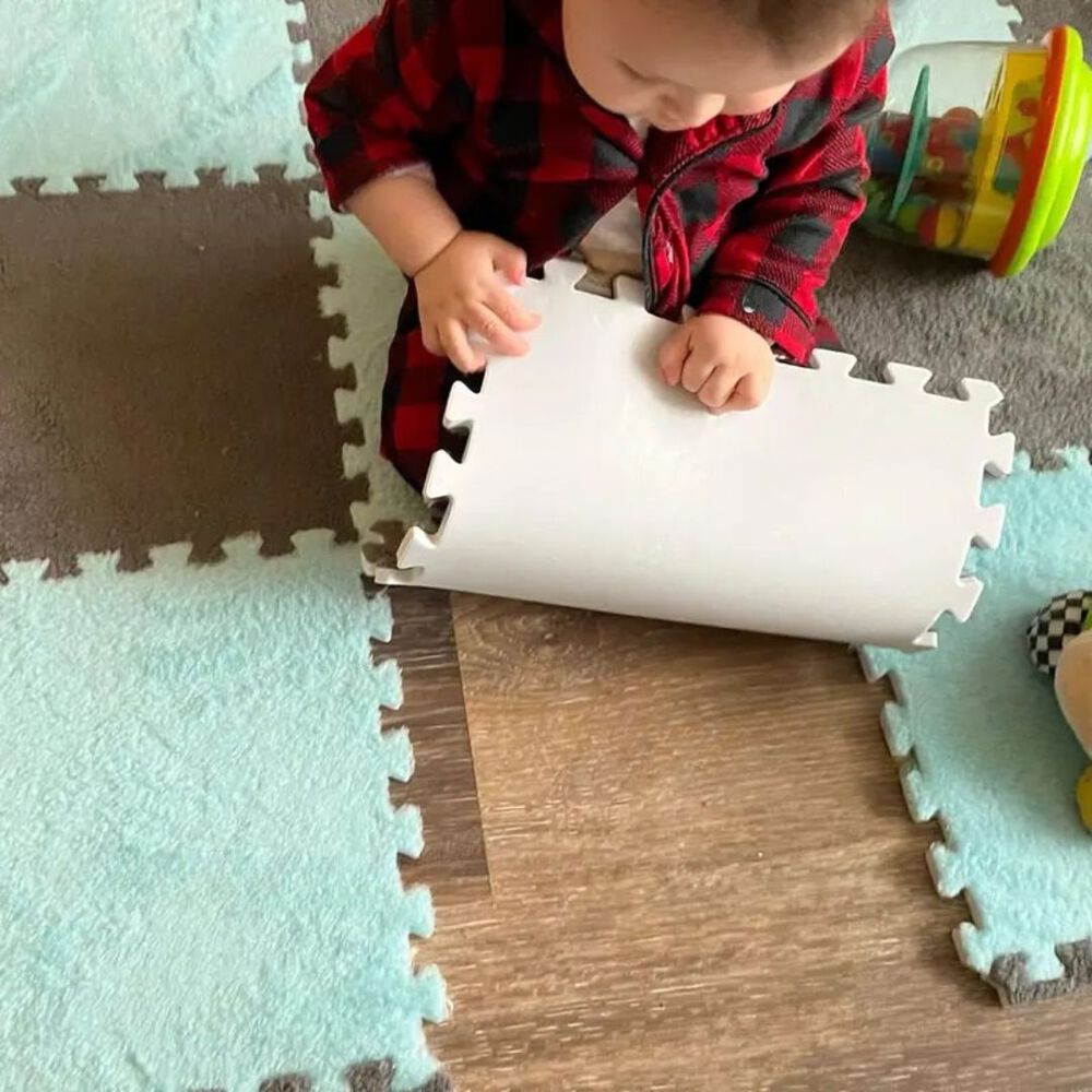 Pack 6 Alfombras Rompecabezas Felpa Shaggy 30x30 Cm Armables image number 4.0