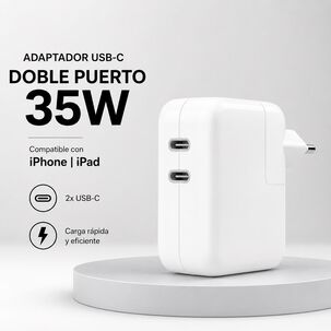 Adaptador Usb-c Doble Puerto 35w Compatible Iphone Ipad