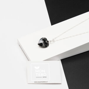 Collar Gran Romance Cristales Genuinos Silver Night