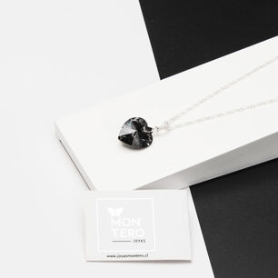 Collar Gran Romance Cristales Genuinos Silver Night