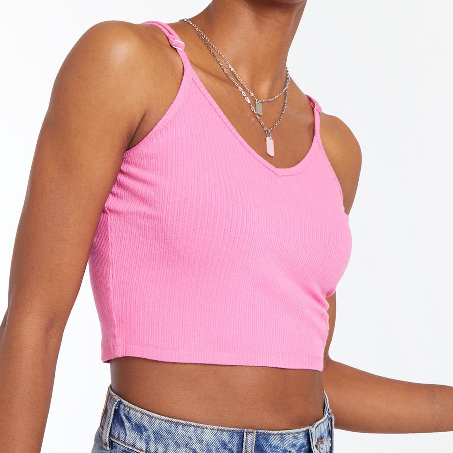 Polera Crop Sin Mangas Cuello V Mujer Rolly Go image number 4.0