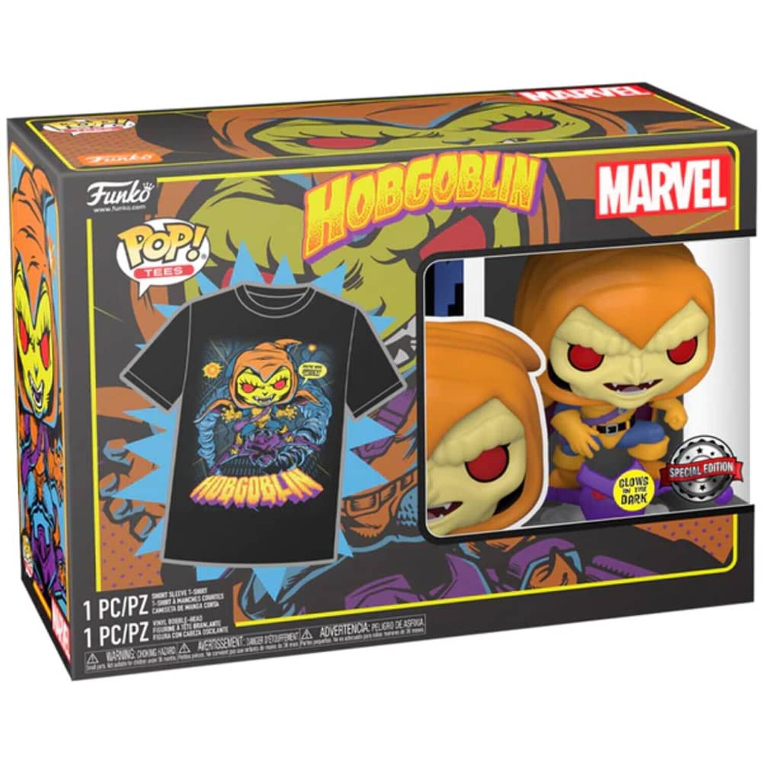 Funko Pop Marvel Spider Man Hobgoblin + Polera Talla M image number 0.0