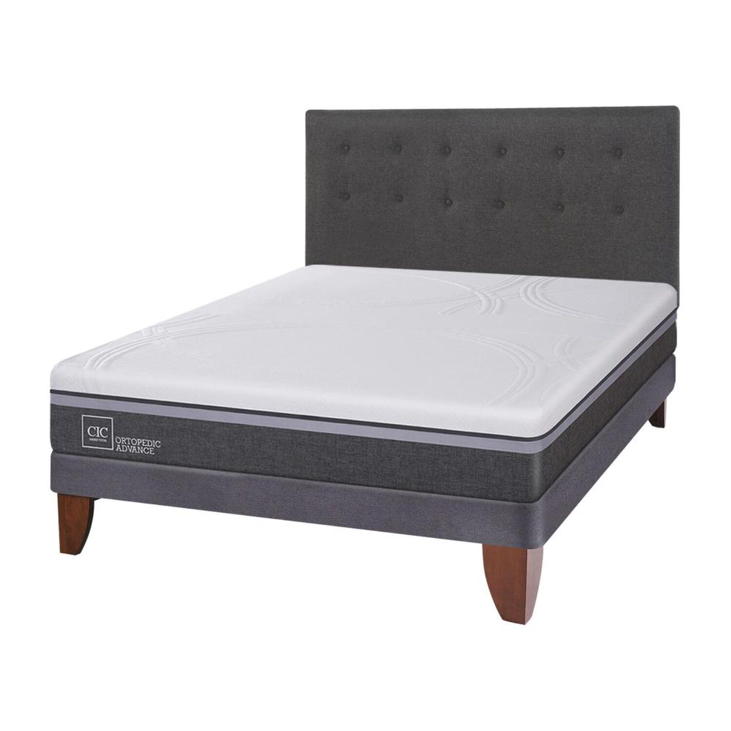 Cama Europea Cic Ortopedic Advance / 2 Plazas / Base Normal  + Respaldo image number 1.0
