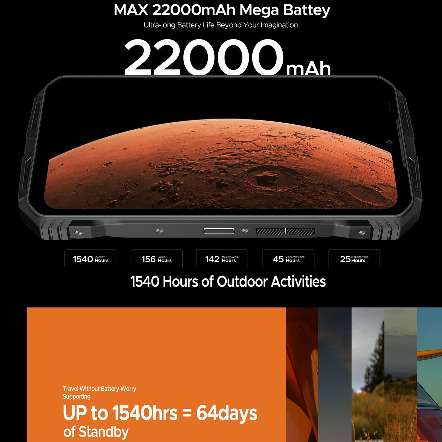 Doogee V Max Pro - Smartphone Rugged 108 Mp, Bater&iacute;a 22.000 Mah, Pantalla 120 Hz image number 1.0