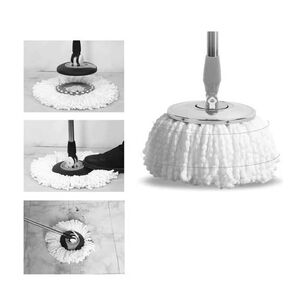 Pack 5 Repuestos Cabezal Mopa Giratoria 360 Trapeador Blanco