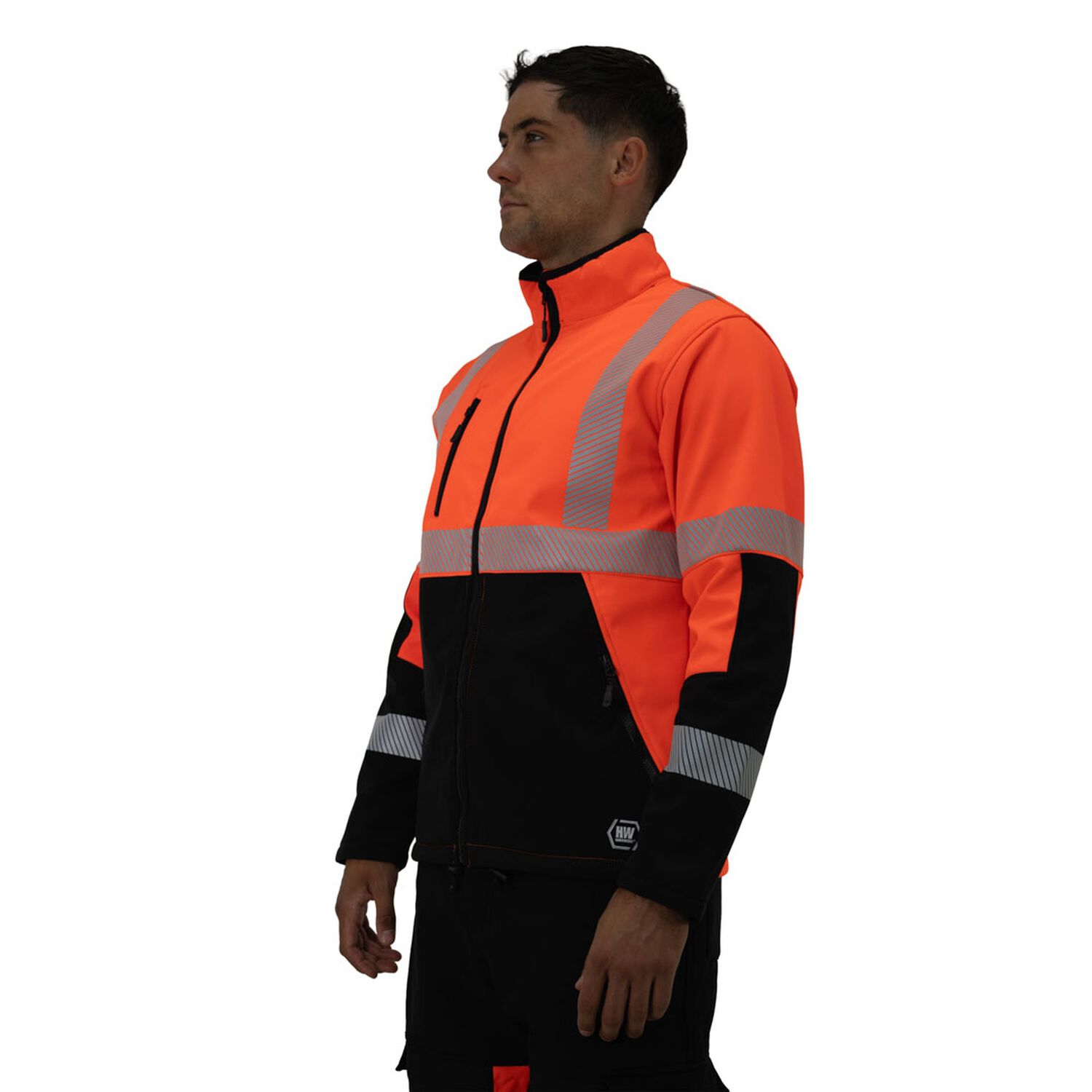Chaqueta Softshell Hw Oklan Rojo Fluor image number 2.0