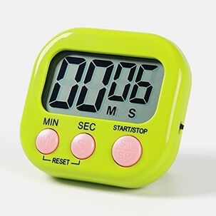 Temporizador Digital Cocina Verde Pantalla Grande Alarma Fuerte