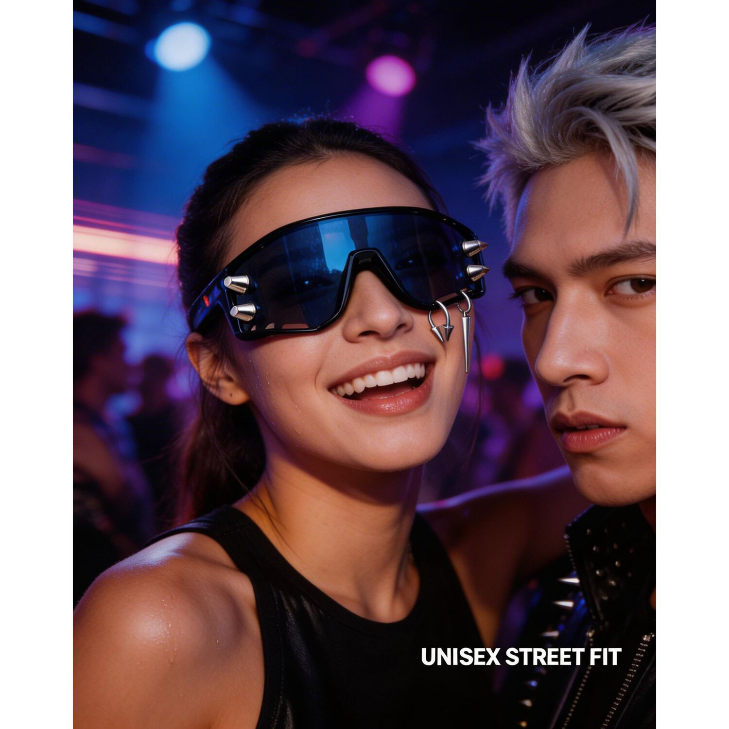 Lentes Retro Urbanos Kpop Steampunk Futuristas Hombre Electr image number 2.0
