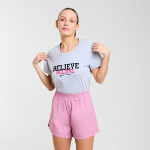 Polera Deportiva Manga Corta Cuello Redondo Mujer Wetland