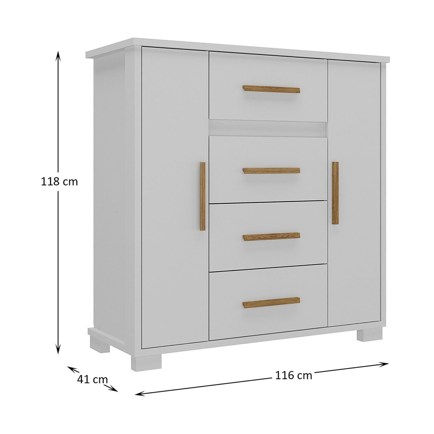 Comoda Di Poretti Design Kyra / 2 Puertas / 4 Cajones image number 2.0