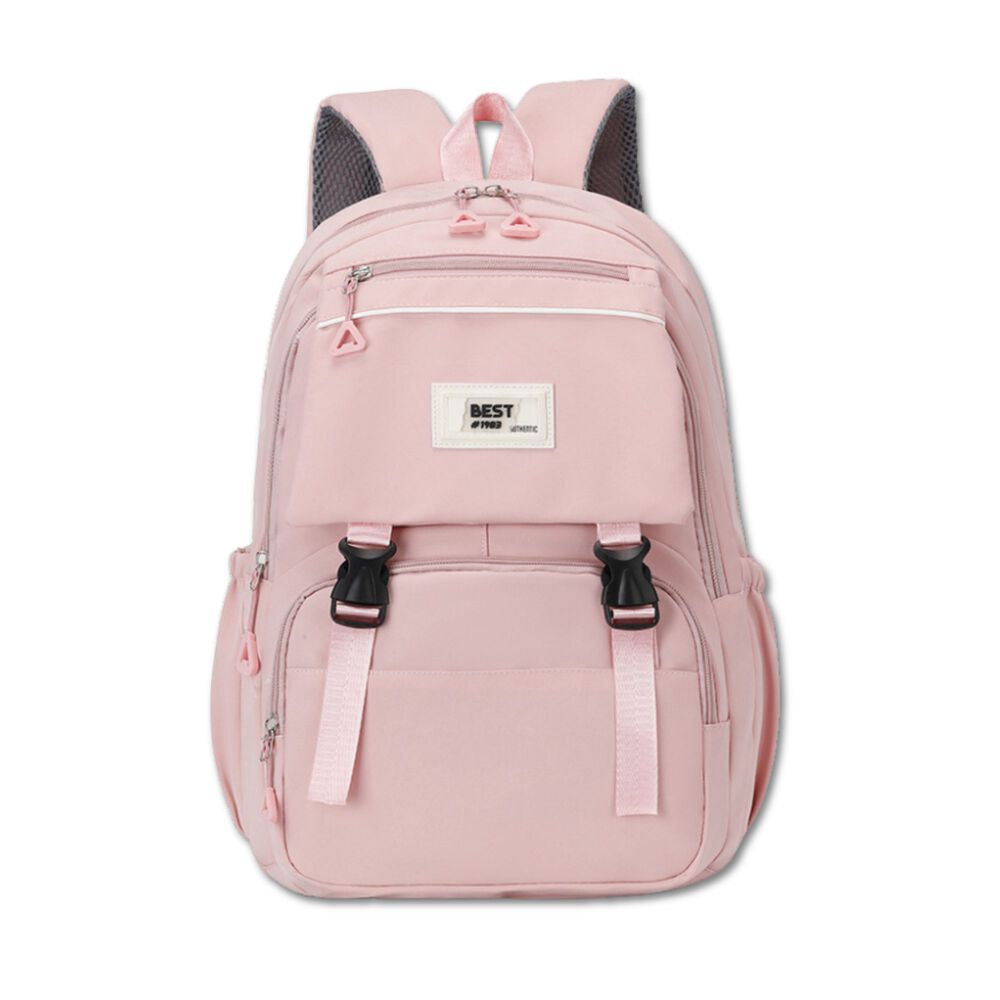 Mochila Bolso Escolar Juvenil Impermeable Dise&ntilde;o Unicolor image number 0.0