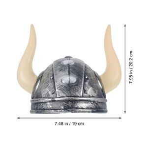 Casco Cosplay Vikingo Plástico Cuernos Cotillon