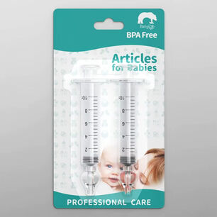 Jeringa Pack 2 Aspirador Nasal Para Lavado Mocos Nariz Bebe