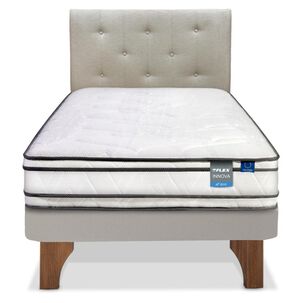 Cama Europea Flex Innova / 1.5 Plazas / Base Normal + Respaldo