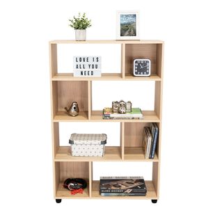 Mueble Biblioteca Organizadora 80,1x122,2x28,8 Cm Caf&eacute; Claro