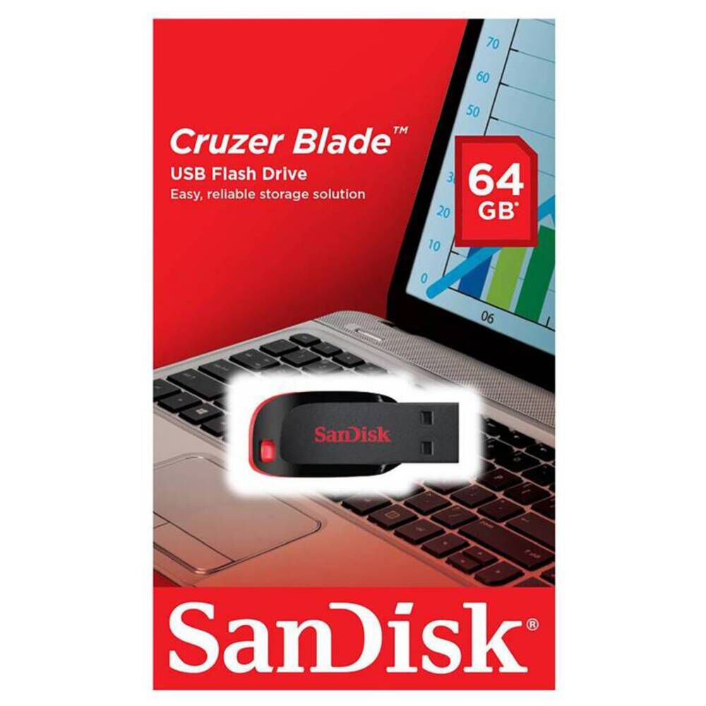 Pendrive Sandisk Cruzer Blade 64gb Usb 2.0 image number 1.0