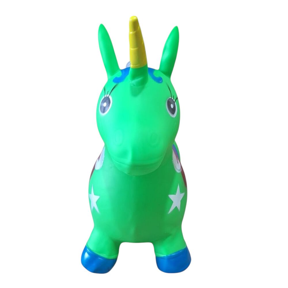 Unicornio Saltarín Inflable Con Sonido Verde image number 2.0