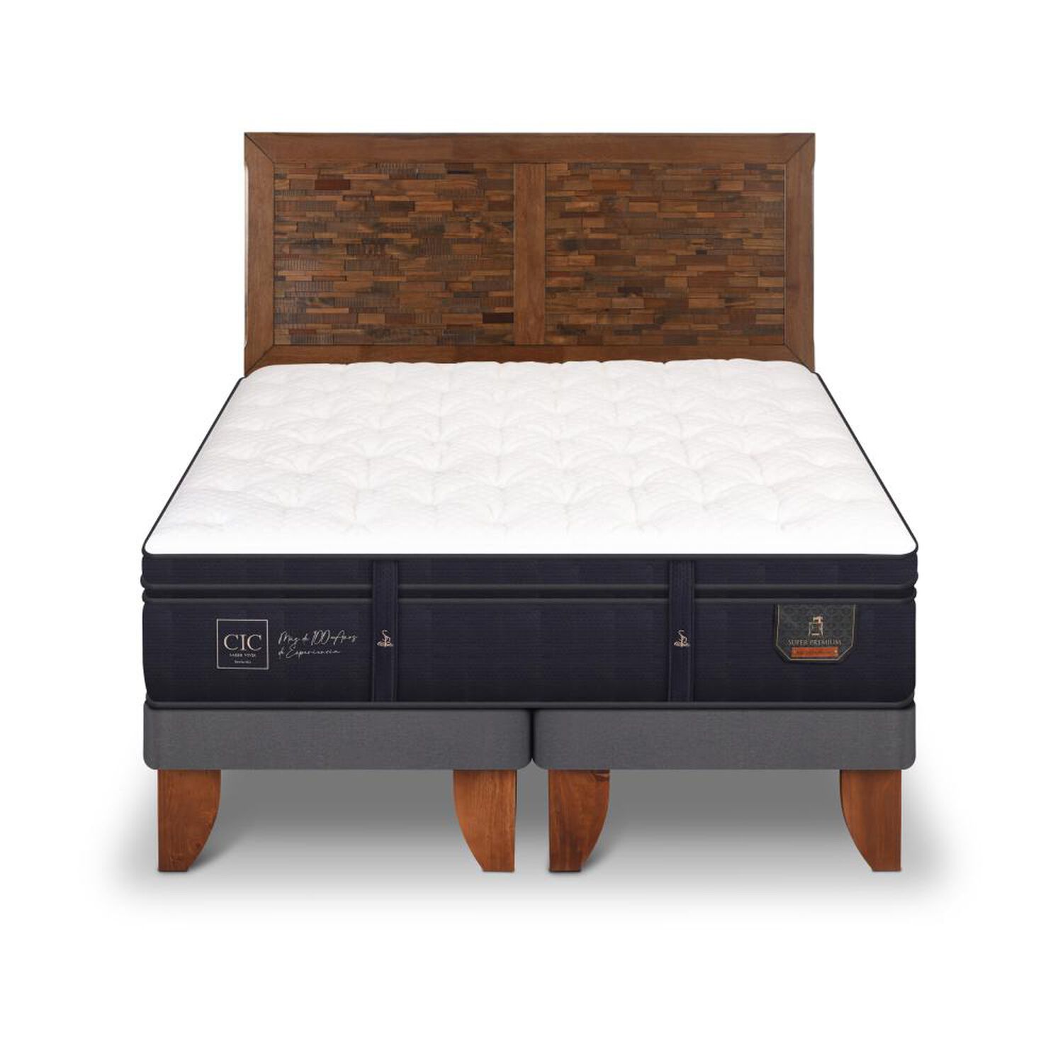 Cama Europea Cic Super Premium / King / Base Dividida + Respaldo image number 0.0